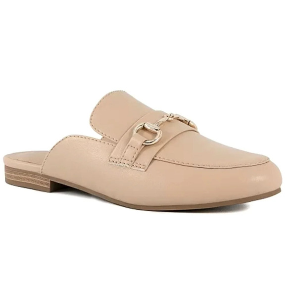 Nude Loafer Mules - Picture 3 of 3